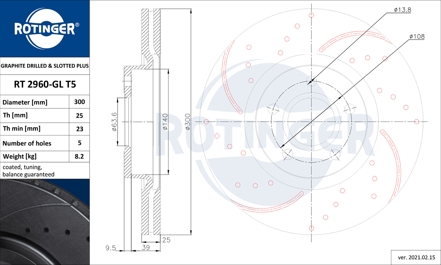 ROTINGER 257 529 RT 2960-GL T5 - Alkatrész